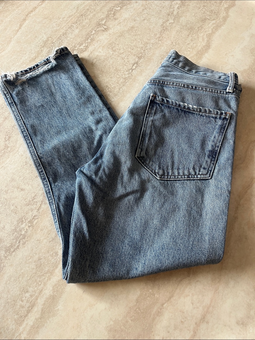 Agolde Straight-Leg Vintage Blue Jeans